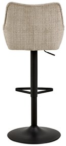 Sgabello da bar beige con altezza regolabile/con braccioli (altezza della seduta 85 cm) Eddie – Actona