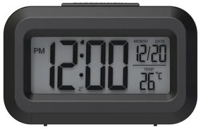 Winner Group - Orologio a sveglia con display LCD e termometro 2xAAA nero