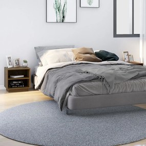 Comodini 2 Pz Ambrati 40x34x40 Cm İn Legno Massello Di Pino /