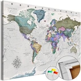 Quadri di sughero World Destinations (1 Part) Wide [Cork Map]