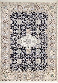 Nain Tappeto persiano 180x250 Blu (Iran) Annodato A Mano