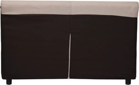 Divano sfoderabile 2 posti 146 cm PARIGI bicolore BEIGE e MARRONE