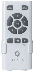 Ventilatore da soffitto bianco 132 cm con LED dimmerabile e telecomando - Sofio