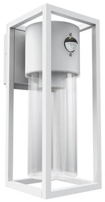 Applique Bianca E27 con Sensore di Movimento IP54 - Serie VIMO