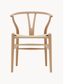 Sedia in legno con seduta intrecciata CH24 Wishbone Chair
