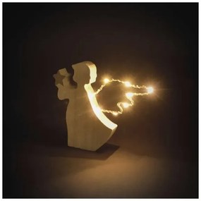 Decorazione natalizia a LED, 8 LED, alimentata da 2 batterie AAA — Angelo