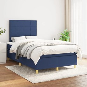 Giroletto A Molle Con Materasso Blu 120x200 Cm İn Tessuto /