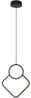 12W Led Designer Metal Hanging Lamp 280*1800Mm Black Body 4000K