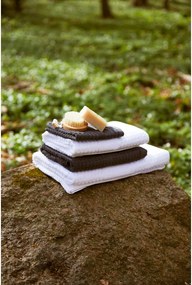 Asciugamano tipo terry bianco in cotone organico 50x100 cm Check – JUNA