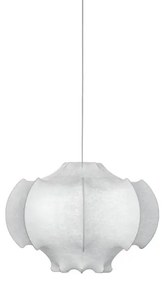 Flos Viscontea Lampada 68 cm a Sospensione a luce diffusa in acciaio e resina Cocoon Bianco