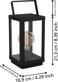 Eglo 43623 - Lampada da tavolo BRADFORD 1xE27/60W/230V