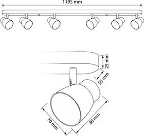 Brilagi - Plafoniera NUGGET 6xGU10/30W/230V nero/oro
