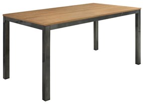 Tavolo allungabile PACHINO effetto rovere e metallo grigio 160&#215;90 cm &#8211; 210&#215;90 cm