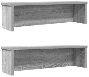 Scaffali Da Cucina Impilabili 2 Pz Grigio Sonoma 60x15x16 Cm /