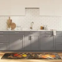 Tappeto da Cucina Multicolore 60x180 cm Lavabile Antiscivolo 136625