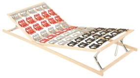 Rete a Doghe con 12 Doghe Testa e Piedi Regolabili 70x200 cm