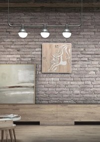 Orologio da parete moderno 50X50 WOMAN in legno laminato BRC