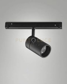 Ermes spot 48v nero 3000k 815lm 10w  per sistema binario 14° dimmer...