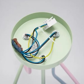 Plafoniera da soffitto OXFORD 3xE27/15W/230V verde/rosa/blu