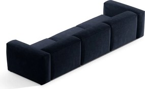 Divano blu scuro con rivestimento in velluto a coste 364 cm Bergamo – Cosmopolitan Design