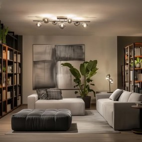 Brilagi - Lampadario a plafone LED MILLA 7xG9/3W/230V cromo lucido/fumé