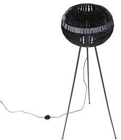 Lampada da terra moderna a treppiede nera - Zoë
