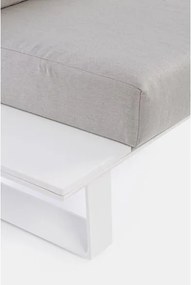 Salotto Angolare Da Esterno In Alluminio Con Cuscini E Tavolino Konnor Bianco Bizzotto