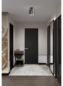 Searchlight 88911-1BK - Plafoniera SWEDEN 1xE27/60W/230V Ø22 cm nero/fumé