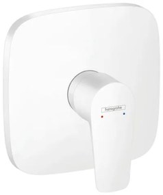 Rubinetto per doccia getto laminare cristallino a 2 manopole Talis E bianco opaco HANSGROHE