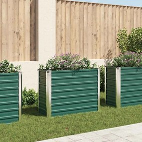 Letto Rialzato Giardino İn Acciaio Zincato 100x40x77 Cm Verde /