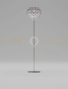 Giogali lampada da terra cristallo argento e cromo lucido 1 luce at...
