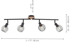 Leuchten Direkt 15924-79 - Faretto EUGEN 4xE14/40W/230V
