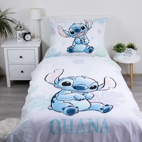 Set copripiumino e federa da bambini bianco in cotone per letto singolo 140x200 cm Lilo and Stitch "Ohana White" – Jerry Fabrics
