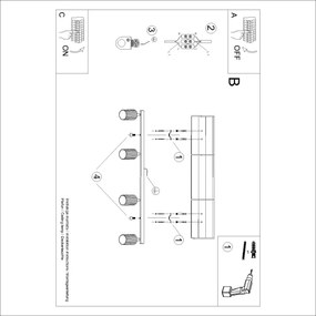 Brilagi - Faretto LED CRESTO 4xGU10/10W/230V bordeaux