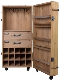 Portabottiglie in legno di abete per 30 bottiglie, 50x109 cm Lico - Dutchbone