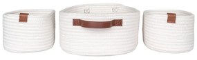 Set di cestini per il bagno in tessuto 3 pz 35x25x13 cm Jarana - House Nordic