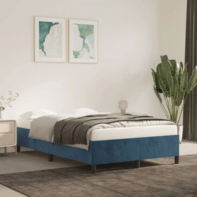 Giroletto Senza Materasso Blu Scuro 120x200 Cm İn Velluto /