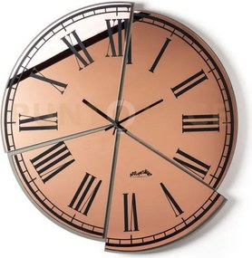 Orologio da parete particolare kintsugi fango,crystal luxe rosa