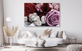 Quadro su tela – Bouquet di rose retrò