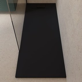 Piatto doccia SENSEA in composito minerale di resina gelificata nero L 80 x L 180 x H 3.2 cm