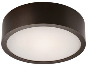 Lampada da soffitto marrone scuro con paralume in vetro ø 27 cm Eveline - LAMKUR