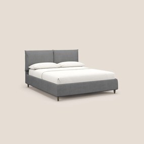 Mariana letto imbottito contenitore con cuscini in tessuto impermeabile T02 grigio