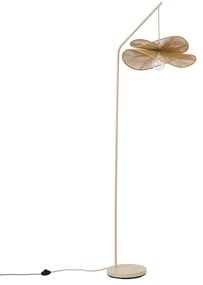 Lampada da terra Art Déco beige con paralume beige - Nest