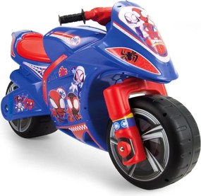 Moto Cavalcabile per Bambini 4-7 anni a Spinta Marvel Spidey 99x39x61 cm fino a 50 kg con Maniglia di Trasporto Blu...