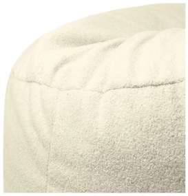 Puof a sacco color crema con rivestimento in bouclé Om 110 – SLOWDOWN