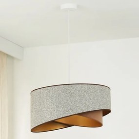 Brilagi - Lampadario LED a sospensione con filo LYRA 1xE27/15W/230V grigio/color crema/oro