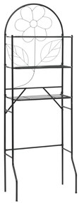 Scaffale da Bagno 60x33x174 cm Nero