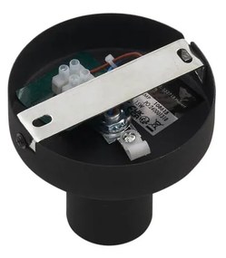 Plafoniera di design nera con vetro sfumato fumo - Pillon