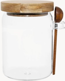 Contenitori in vetro borosilicato con cucchiai Delices, set da 4