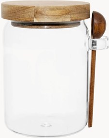 Set di 4 contenitori in vetro borosilicato con cucchiai Delices